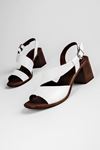 Petunya Kadın Çapraz Bant Detaylı Topuklu Ayakkabı-beyaz