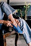 Andre Kadın Hakiki Deri Arkası Açık Topuklu Ayakkabı-Mavi